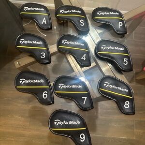 TaylorMade Black and Yellow Iron Golf Club Headcovers